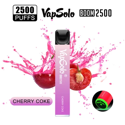 Последние продукты на рынке Соль Никотин 20 мг Vapsolo Boom Colorful Курительные вейпы Электронный кальян Электронный кальян 2500 затяжек